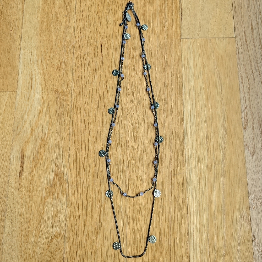 mark. Beaded chain necklace.